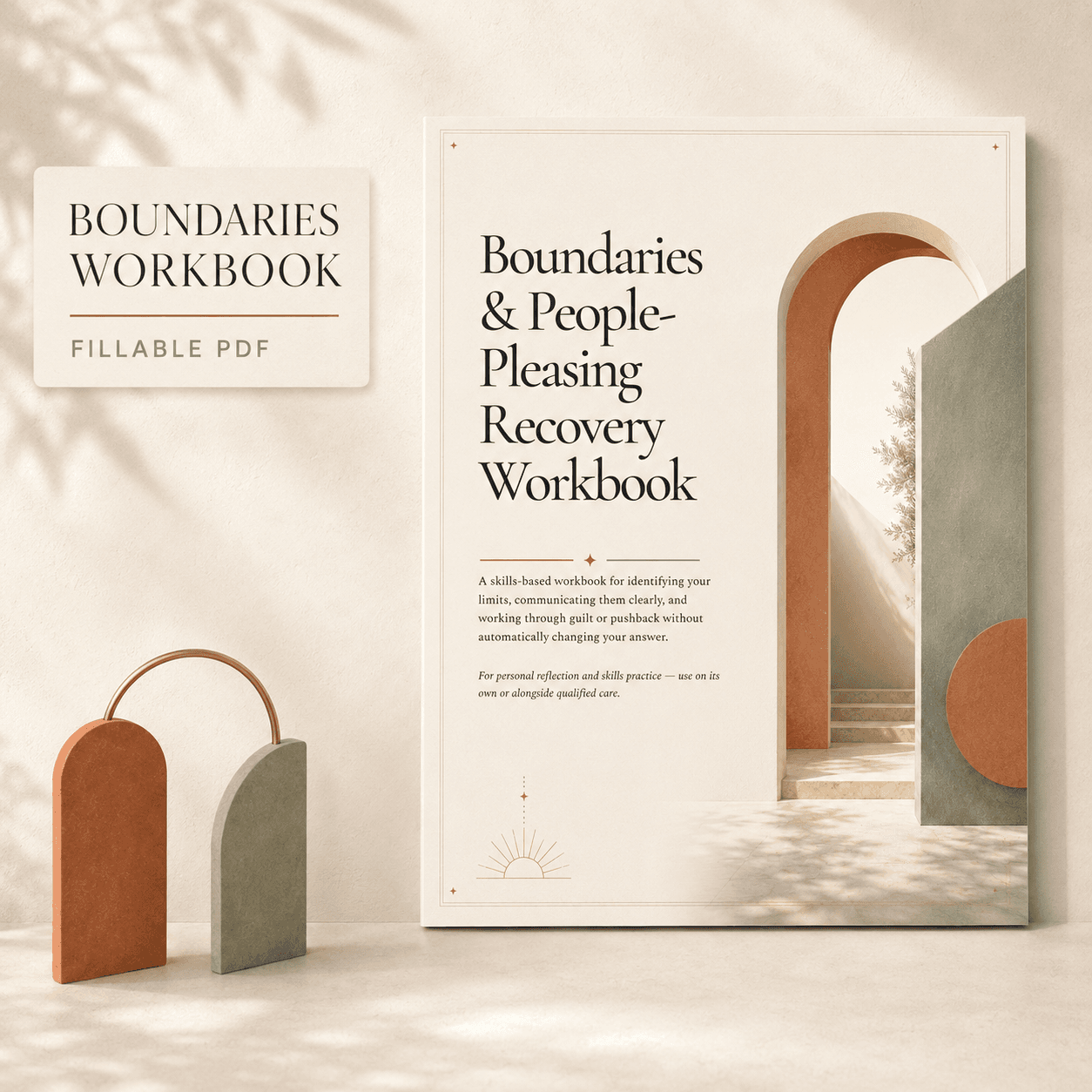 Boundaries and people-pleasing recovery workbook cover preview